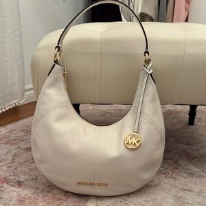 Michael Kors soft White Leather Hobo Bag